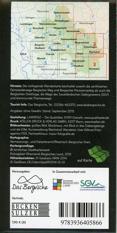 Produktbild: Naturpark Bergisches Land 1:25.000