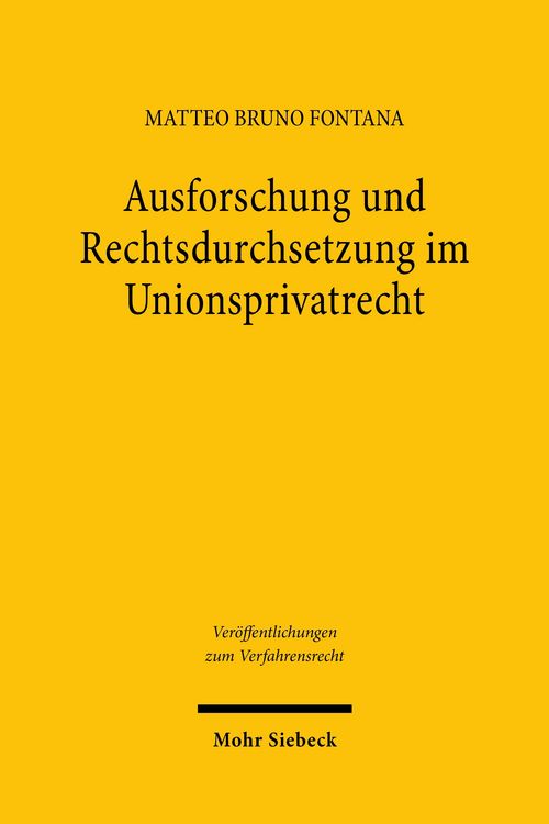 Produktbild: Ausforschung und Rechtsdurchsetzung im Unionsprivatrecht
