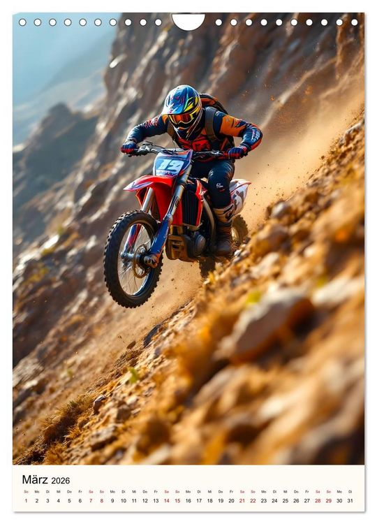 Produktbild: Kickstart the Year - Dirt, Speed und Adrenalin (Wandkalender 2026 DIN A4 hoch), CALVENDO Monatskalender