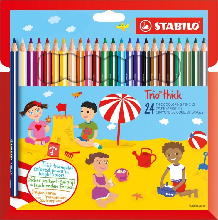 Produktbild: STABILO Dreikant-Buntstift -   Trio dick - 24er Pack - mit 24 verschiedenen Farben