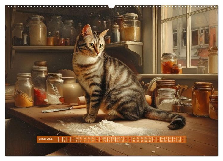 Produktbild: Nostalgische Samtpfoten (Wandkalender 2026 DIN A2 quer), CALVENDO Monatskalender