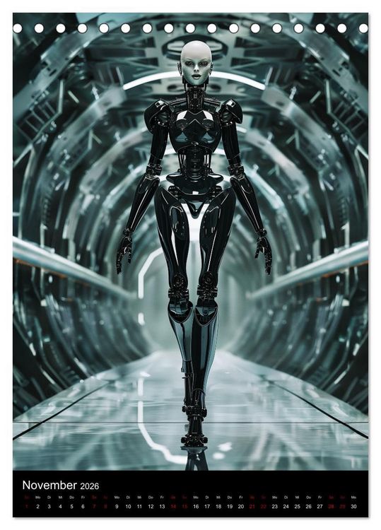 Produktbild: Roboter - Diven (Tischkalender 2026 DIN A5 hoch), CALVENDO Monatskalender