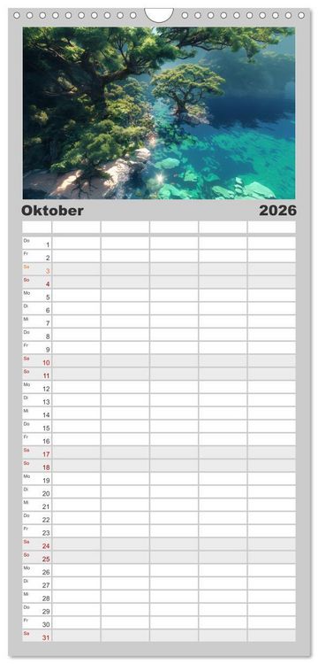 Produktbild: Familienplaner 2026 - Begegnungen im Anime Zauberland mit 5 Spalten (Wandkalender, 21 x 45 cm) CALVENDO