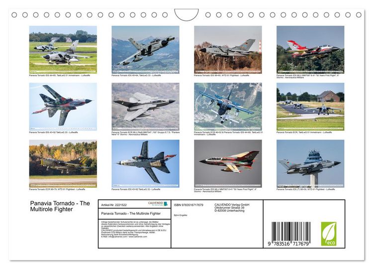 Produktbild: Panavia Tornado - The Multirole Fighter (Wandkalender 2026 DIN A4 quer), CALVENDO Monatskalender