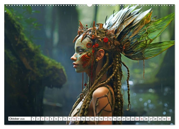 Produktbild: Mystische Kreaturen - Ein Jahr voller Magie und Fantasie (hochwertiger Premium Wandkalender 2026 DIN A2 quer), Kunstdruck in Hochglanz