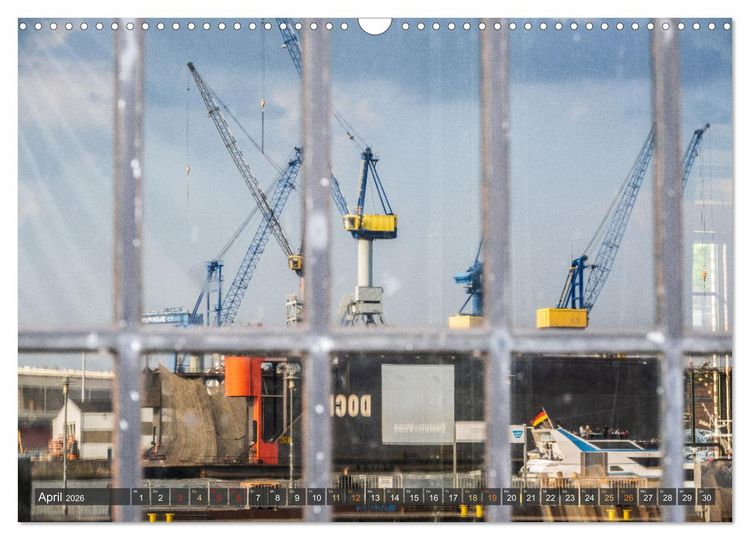 Produktbild: Die Hafenstadt Hamburg im Spiegel (Wandkalender 2026 DIN A3 quer), CALVENDO Monatskalender