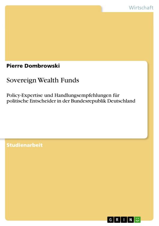Produktbild: Sovereign Wealth Funds