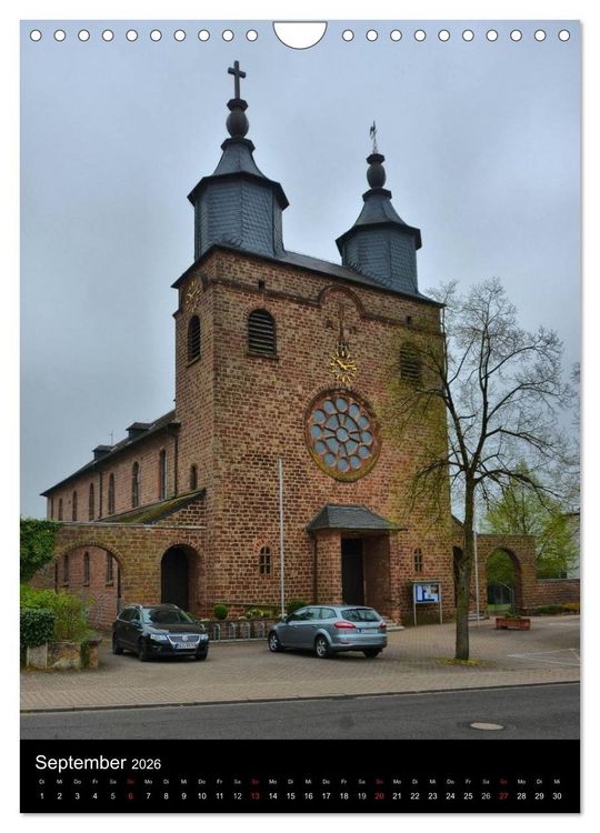 Produktbild: Sa(ar)krale Baukunst - Kirchenarchitektur im Saarland (Wandkalender 2026 DIN A4 hoch), CALVENDO Monatskalender