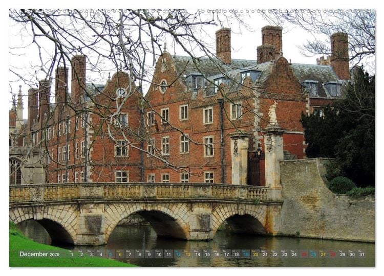 Produktbild: The historic Cambridge (High Quality Premium Wall Calendar 2026 DIN A2 landscape),CALVENDO 12 Month Wall Calendar