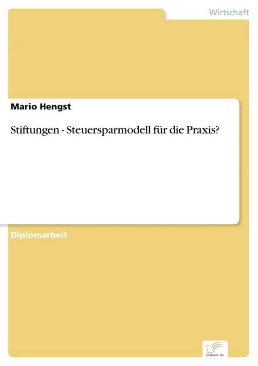 Produktbild: Stiftungen - Steuersparmodell f&uuml;r die Praxis?