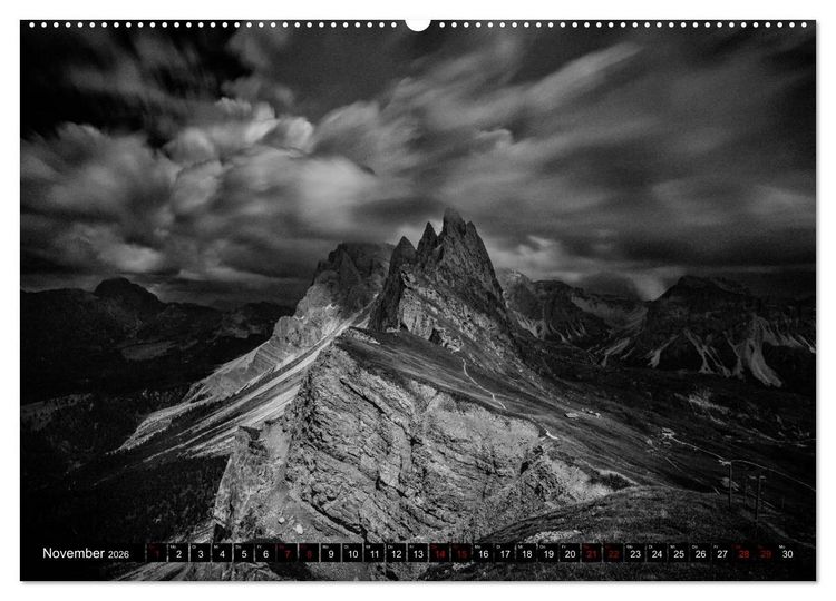 Produktbild: Dramatik in SW (Wandkalender 2026 DIN A2 quer), CALVENDO Monatskalender