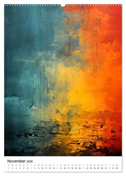 Produktbild: KI-Kunstwerke (hochwertiger Premium Wandkalender 2026 DIN A2 hoch), Kunstdruck in Hochglanz