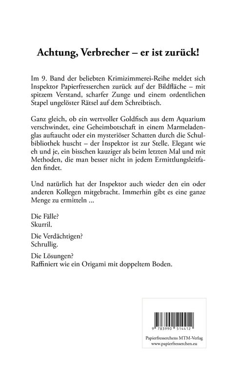 Produktbild: Die Krimizimmerei - Inspektor Papierfresserchen ermittelt wieder