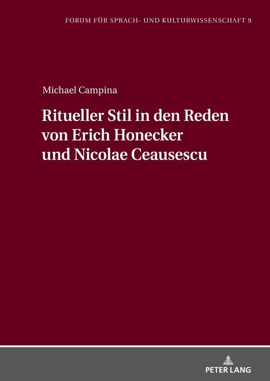 Produktbild: Ritueller Stil in den Reden von Erich Honecker und Nicolae Ceausescu