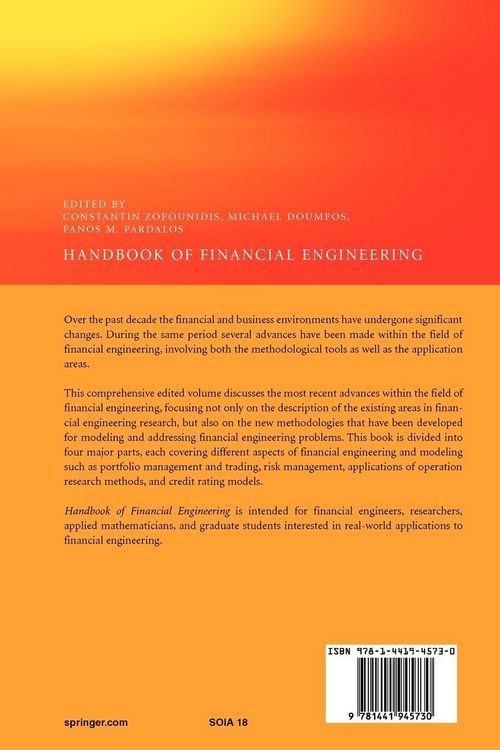 Produktbild: Handbook of Financial Engineering