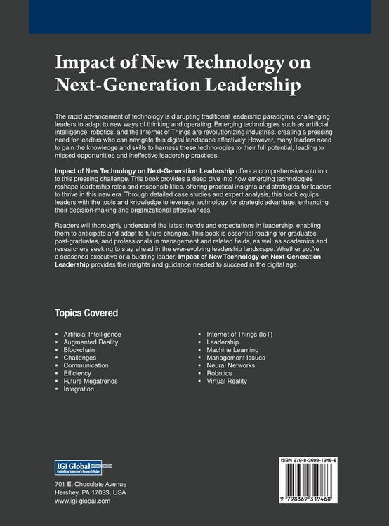 Produktbild: Impact of New Technology on Next-Generation Leadership