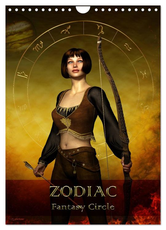Produktbild: Zodiac Fantasy Circle (Wall Calendar 2026 DIN A4 portrait), CALVENDO 12 Month Wall Calendar