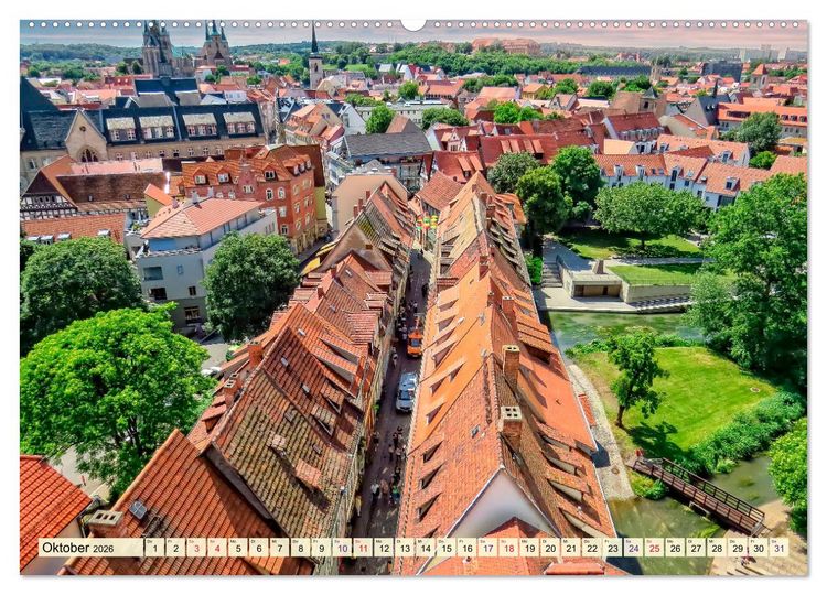 Produktbild: Erfurt - meine Stadt mit viel Herz (hochwertiger Premium Wandkalender 2026 DIN A2 quer), Kunstdruck in Hochglanz