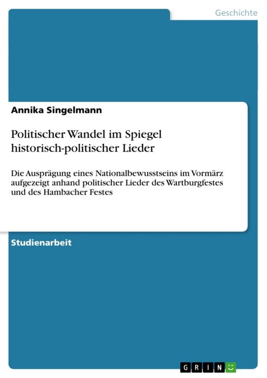 Produktbild: Politischer Wandel im Spiegel historisch-politischer Lieder