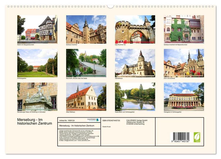 Produktbild: Merseburg - Im historischen Zentrum (hochwertiger Premium Wandkalender 2026 DIN A2 quer), Kunstdruck in Hochglanz