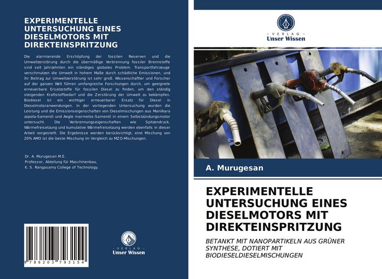 Produktbild: Experimentelle Untersuchung Eines Dieselmotors mit Direkteinspritzung