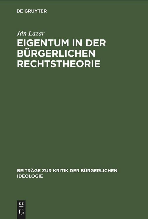 Produktbild: Eigentum in der B&uuml;rgerlichen Rechtstheorie