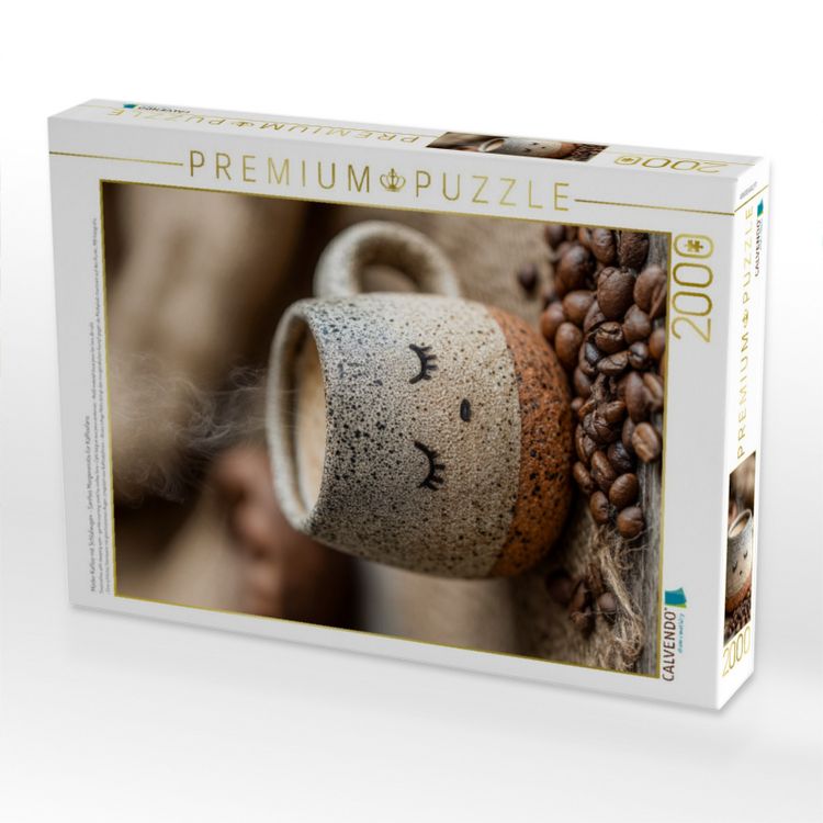 Produktbild: CALVENDO Puzzle M&uuml;der Kaffee mit Schlafaugen - Sanftes Morgenmotiv f&uuml;r Kaffeefans | 2000 Teile Lege-Gr&ouml;&szlig;e 90x67cm Foto-Puzzle f&uuml;r gl&uuml;ckliche Stunden