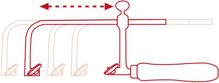 Produktbild: PEBARO 714 - Uhrmacher-S&auml;gebogen, Ausladung 60mm
