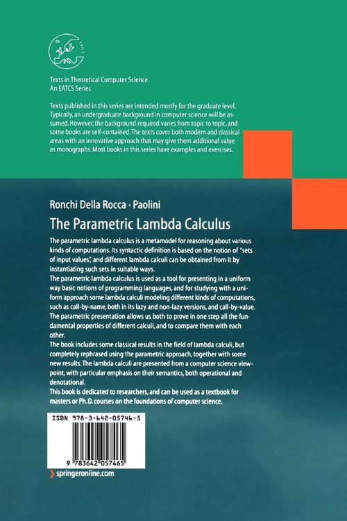 Produktbild: The Parametric Lambda Calculus