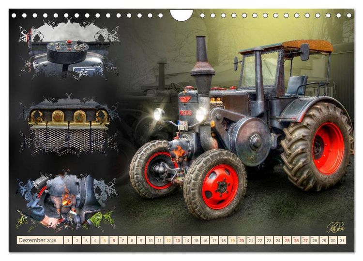 Produktbild: Oldtimer - Traktoren Parade (Wandkalender 2026 DIN A4 quer), CALVENDO Monatskalender