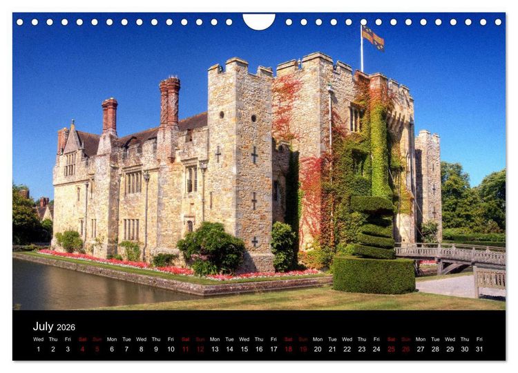 Produktbild: Castles of Kent and Sussex (Wall Calendar 2026 DIN A4 landscape), CALVENDO 12 Month Wall Calendar