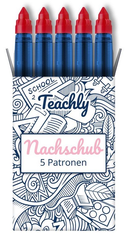Produktbild: Teachly Nachschub Patrone 5er Set Rot