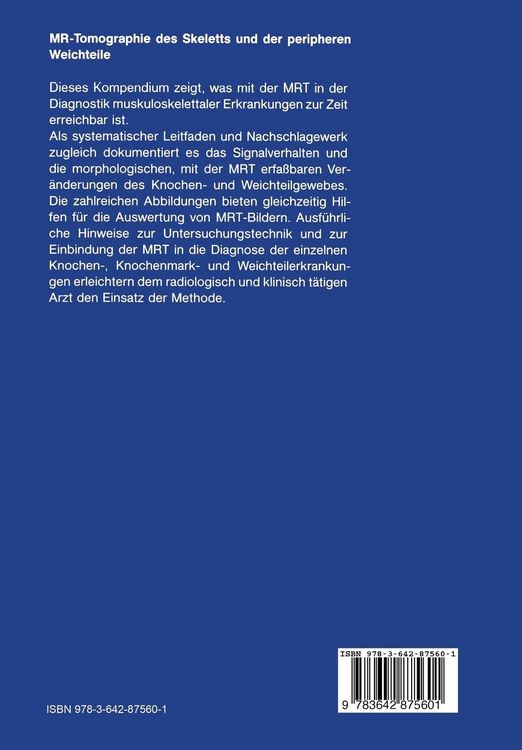 Produktbild: MR-Tomographie des Skeletts und der peripheren Weichteile