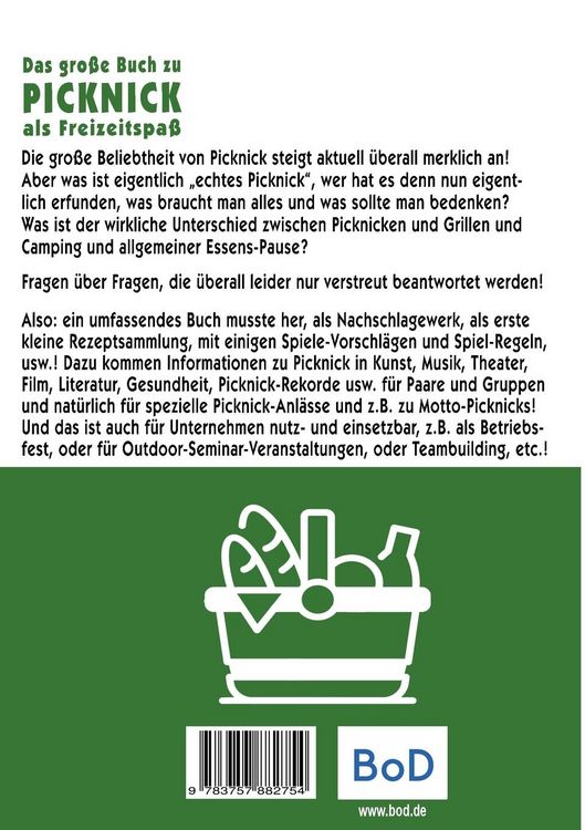 Produktbild: Das gro&szlig;e Buch zu Picknick als Freizeitspa&szlig;