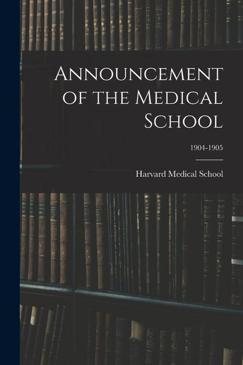 Produktbild: Announcement of the Medical School; 1904-1905