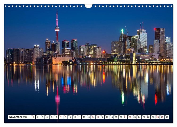Produktbild: Skylines der sch&ouml;nsten Metropolen weltweit (Wandkalender 2026 DIN A3 quer), CALVENDO Monatskalender