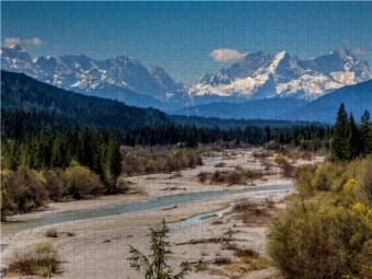 Produktbild: CALVENDO Puzzle Fr&uuml;hjahr im Isartal | 1000 Teile Lege-Gr&ouml;&szlig;e 64 &times; 48 cm Foto-Puzzle f&uuml;r gl&uuml;ckliche Stunden