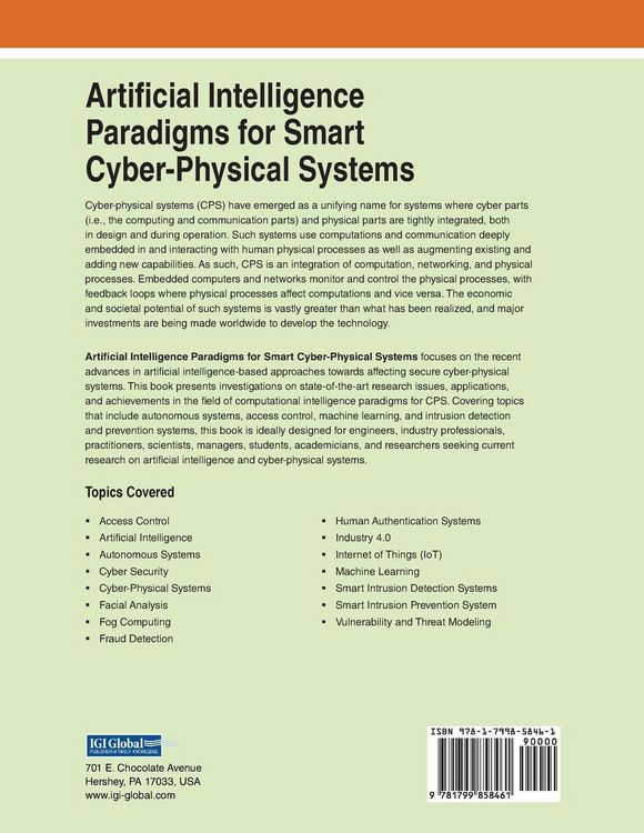 Produktbild: Artificial Intelligence Paradigms for Smart Cyber-Physical Systems, 1 volume