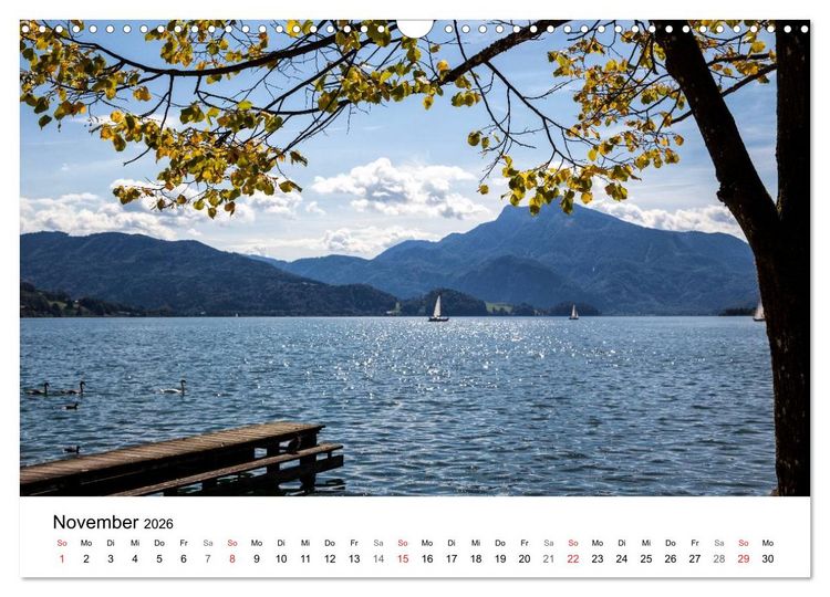 Produktbild: Salzkammergut - Die sch&ouml;nsten Seen Ober&ouml;sterreichs (Wandkalender 2026 DIN A3 quer), CALVENDO Monatskalender