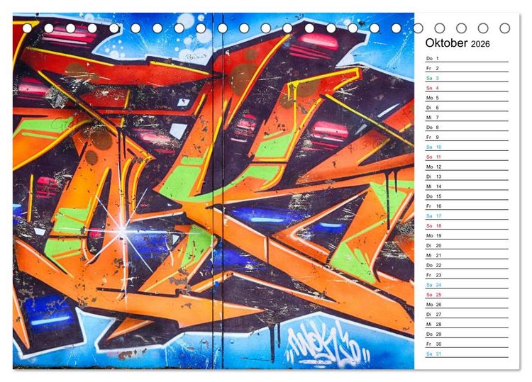 Produktbild: Dresden Graffiti (Tischkalender 2026 DIN A5 quer), CALVENDO Monatskalender