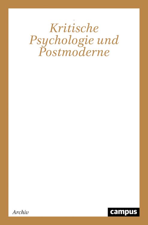 Produktbild: Kritische Psychologie und Postmoderne