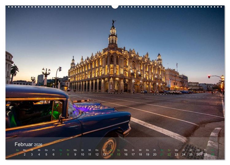 Produktbild: KUBA - Eine Zeitreise (Wandkalender 2026 DIN A2 quer), CALVENDO Monatskalender
