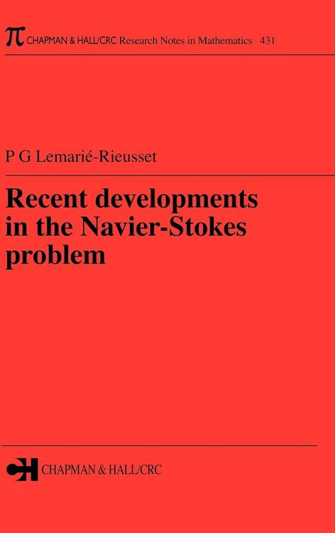 Produktbild: Recent developments in the Navier-Stokes problem