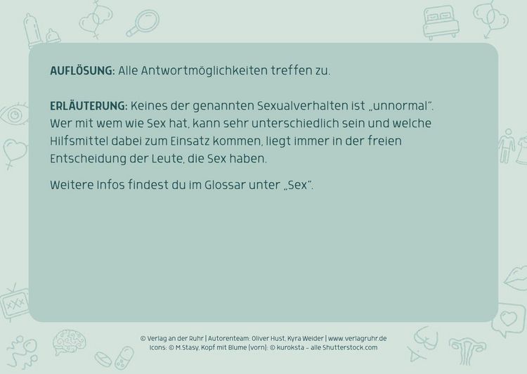 Produktbild: Das Sex-Quiz f&uuml;r Schule und Jugendarbeit