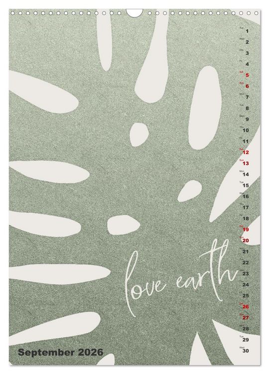 Produktbild: Love your planet (Wall Calendar 2026 DIN A3 portrait), CALVENDO 12 Month Wall Calendar