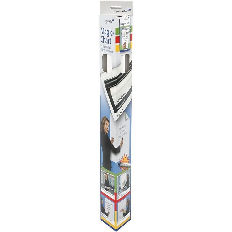 Produktbild: Creativ Company Whiteboard Folie, L 80 cm, B 60 cm, Wei&szlig;, 25 Blatt/1 Rolle