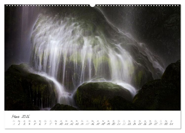 Produktbild: Wasserf&auml;lle klein und gro&szlig; (Wandkalender 2026 DIN A2 quer), CALVENDO Monatskalender