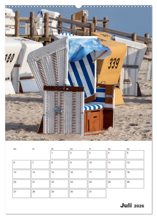 Produktbild: Sankt Peter-Ording Sonne, Strand und Meer (Wandkalender 2026 DIN A2 hoch), CALVENDO Monatskalender