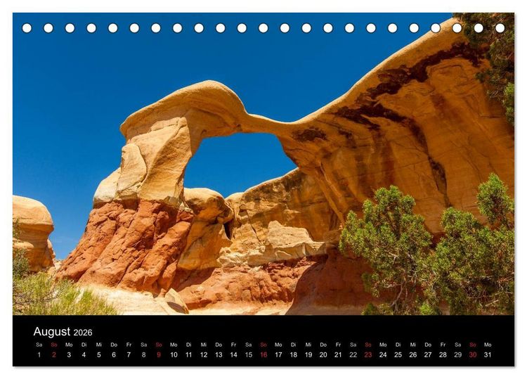 Produktbild: USA Landschaftskalender (Tischkalender 2026 DIN A5 quer), CALVENDO Monatskalender