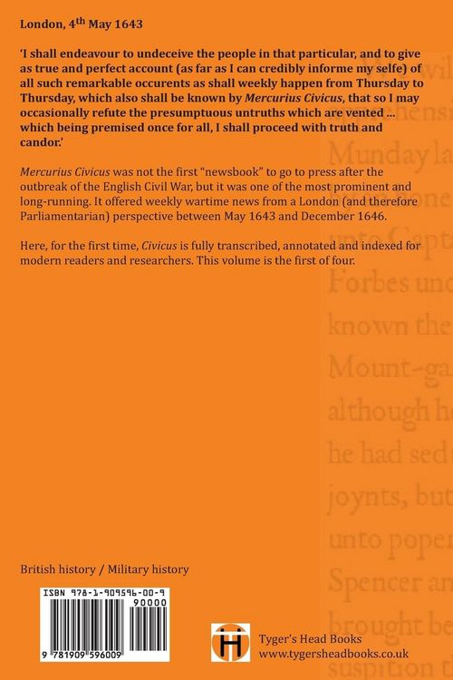 Produktbild: Mercurius Civicus, London's Intelligencer - Volume I